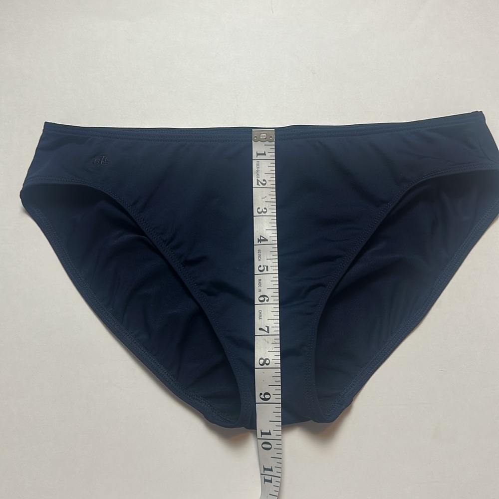 Ralph Lauren Navy Blue Hipster Swim Bottoms Size 12 - Picture 7 of 14